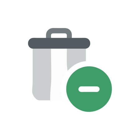 Trash bin icon in flat color style. Recycling garbageのイラスト素材