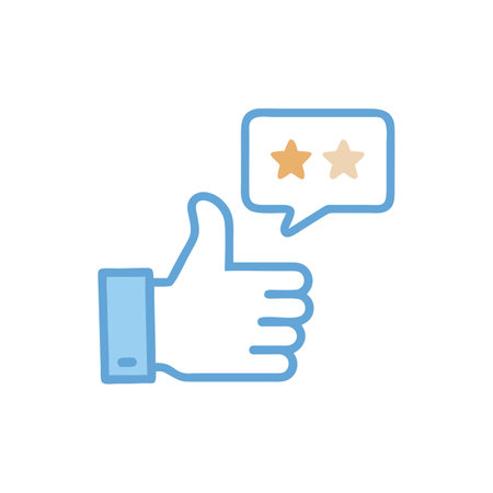 Thumbs up and star icon. Thumbs up and star icon. Vector illustrationのイラスト素材