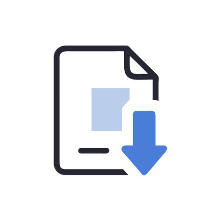 Download document icon. Flat vector related icon for web and mobile applications.のイラスト素材