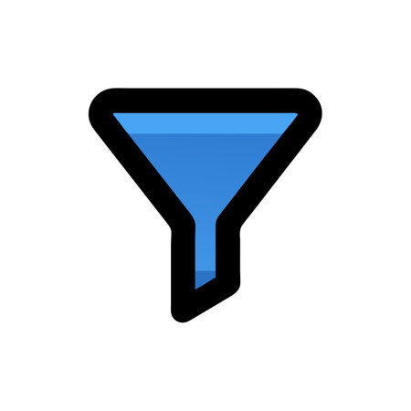 Funnel Icon. Flat Color Ladder Design. Vector Illustration.のイラスト素材