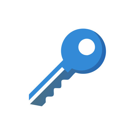 Key icon in trendy flat style isolated on white background. Access symbol for your web site design, logo, app, UI.のイラスト素材