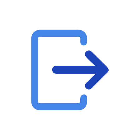 Logout icon. Vector illustration. Flat design style eps 10のイラスト素材