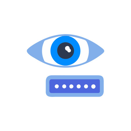 Eye icon in flat color style. Optometrist eyes human visionのイラスト素材