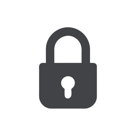 Lock icon in flat style. Padlock vector illustration on white isolated background. Locker business concept.のイラスト素材
