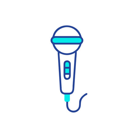 Microphone icon. Flat design style. Vector illustration, EPS 10.のイラスト素材