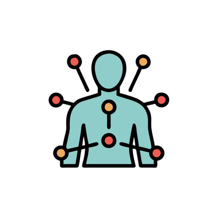 Human body structure icon. Medical, healthcare, science concept. Vector illustration can be used for topics like medicine, surgery, healthcareのイラスト素材