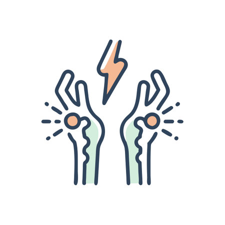 Arthritis, arthritis, joint pain flat color icon. Vector illustrationのイラスト素材