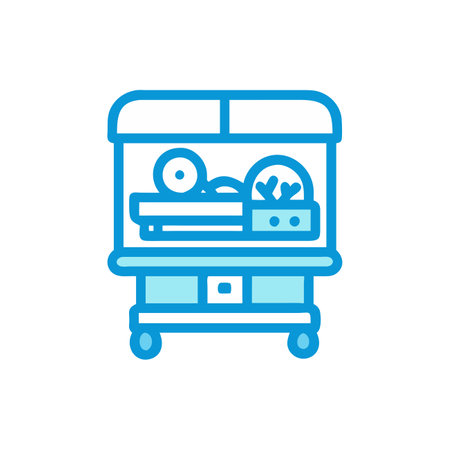 Dishwasher flat line icon. Vector linear illustration, sign, symbolのイラスト素材