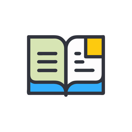 Book icon in flat style. Education vector illustration on white isolated background. Book business concept.のイラスト素材