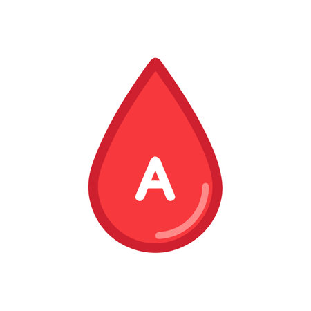Blood donation flat icon isolated on white background. Red blood drop. Vector illustrationのイラスト素材
