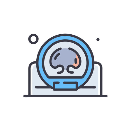 Astronaut flat icon. Vector illustration, eps 10.のイラスト素材