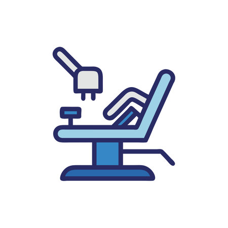 dentist chair icon. Dentist chair vector icon. Dental chair vector iconのイラスト素材