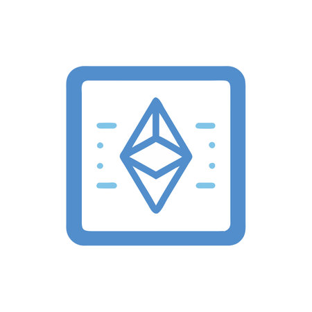 Ethereum icon. Cryptocurrency related vector glyph icon for web and mobile applications.のイラスト素材