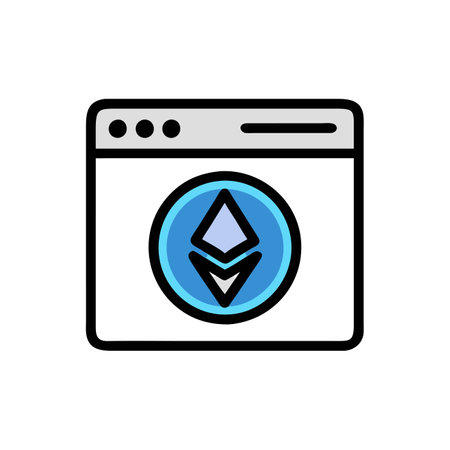 Ethereum icon, vector illustration, filled design editable stroke.のイラスト素材