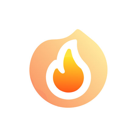 Fire flame icon. Flat design style eps 10 vector illustration.のイラスト素材