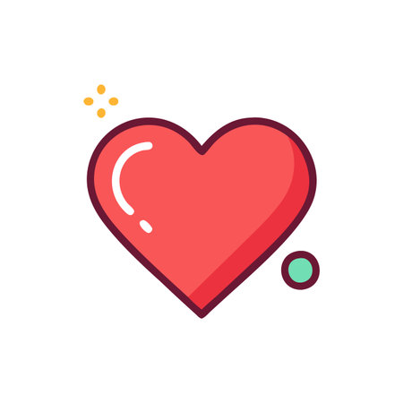 Heart icon. Love sign. Valentine's day symbol. Vector illustrationのイラスト素材