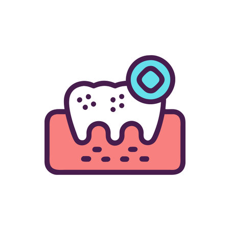 dental problem fill style icon design, Dental care health and dentistry theme Vector illustrationのイラスト素材