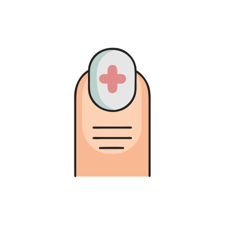 Nail file icon in flat color style. Nail care hygieneのイラスト素材