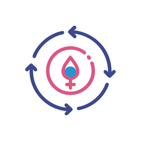 Plastic recycling vector icon. Circular arrows around water drop. Thin line design.のイラスト素材