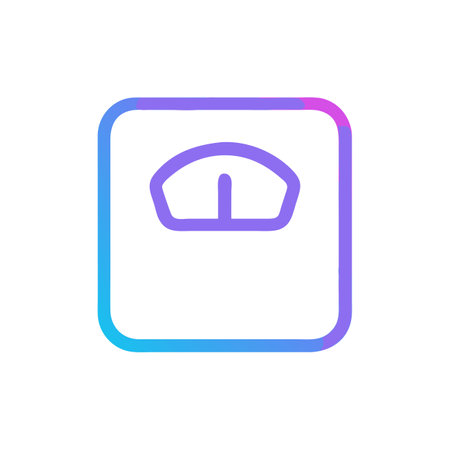 Bathroom scale vector icon. Graph symbol for cooking web site design, logo, app, UIのイラスト素材