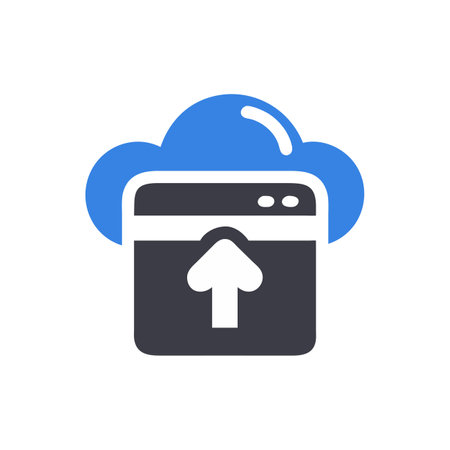 Cloud computing icon, vector illustration. Flat design style eps 10のイラスト素材