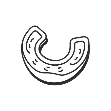 Horseshoe icon in flat style isolated on white background. Vector illustrationのイラスト素材