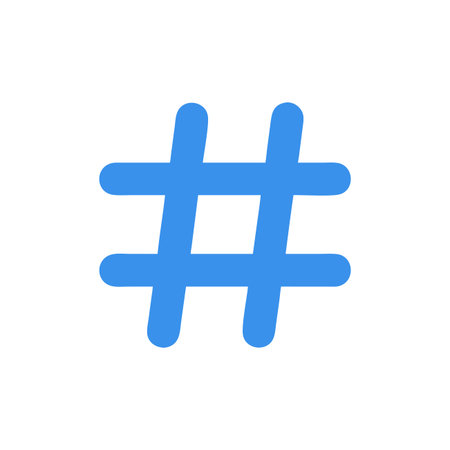 Hashtag icon. Flat design style eps 10 vector illustration.