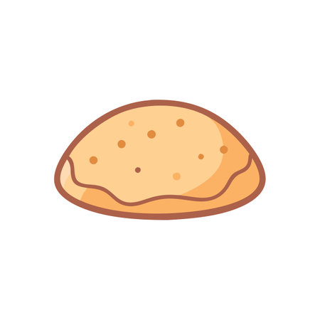 Simple Pita Bread Icon for Healthy Eatingのイラスト素材