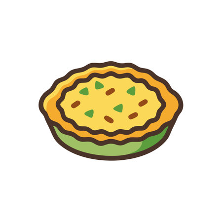 Tasty Quiche Icon for Food Loversのイラスト素材