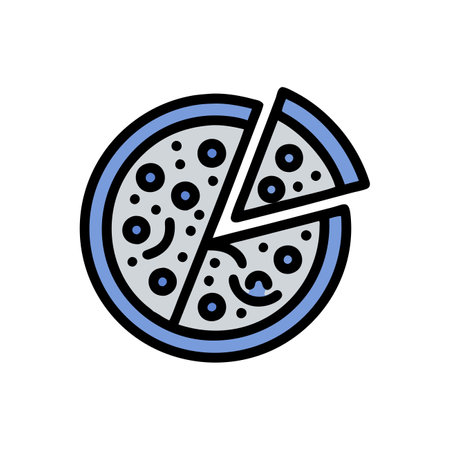 Creative Pizza Slice Icon for Food Designのイラスト素材