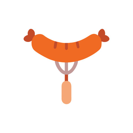 Charming Sausage Icon for Tasty Recipesのイラスト素材