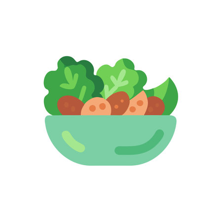 Charming Salad Icon for Fresh Recipesのイラスト素材