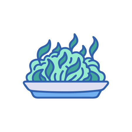 Delicious Seaweed Salad Icon for Asian Cuisineのイラスト素材