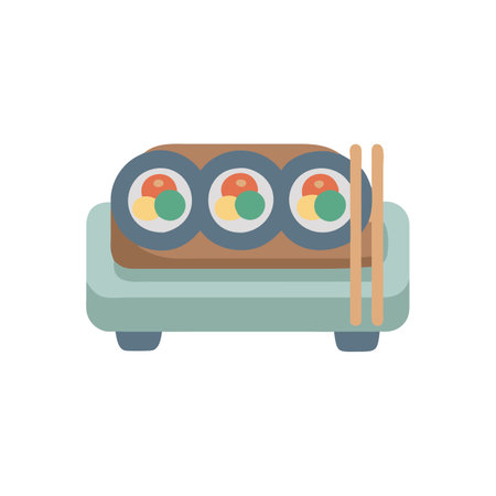 Delicious Sushi Platter Icon for Japanese Mealsのイラスト素材
