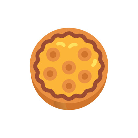 Charming Tart Icon for Flavorful Dessertsのイラスト素材