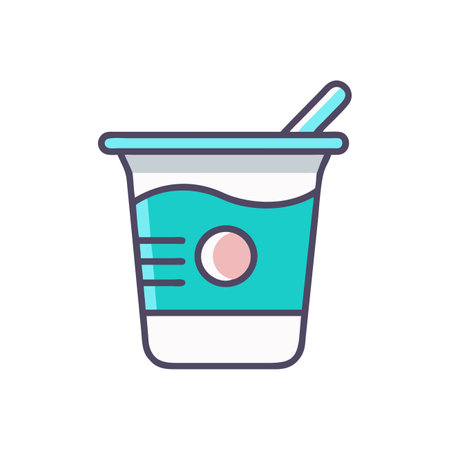 Delicious Yogurt Icon for Culinary Creationsのイラスト素材
