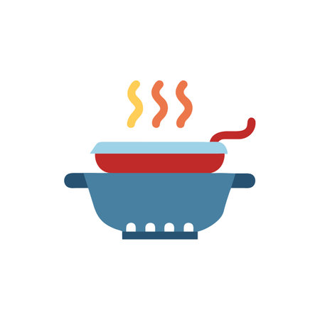 Savory Hot Pot Icon for Asian Cuisineのイラスト素材