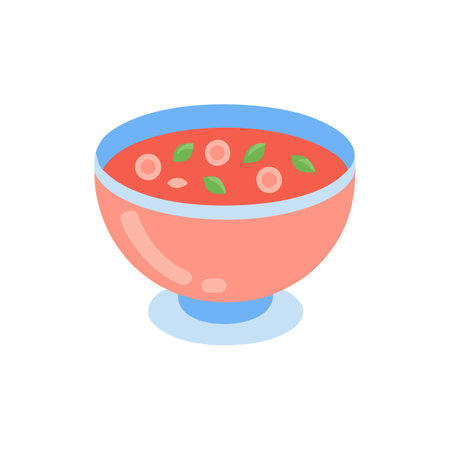 Refreshing Gazpacho Icon for Summer Mealsのイラスト素材