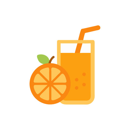 Delicious Orange Juice Icon for Healthy Livingのイラスト素材