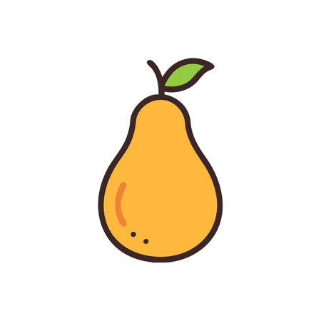 Delicious Pear Icon for Wholesome Eatingのイラスト素材