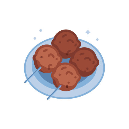 Delicious Meatball Icon for Comfort Foodのイラスト素材