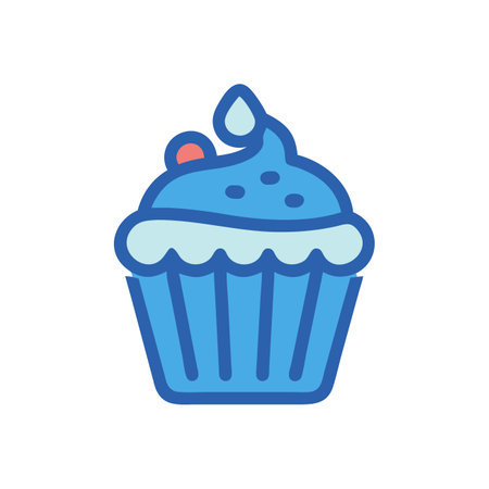 Tasty Cupcake Icon for Party Treatsのイラスト素材