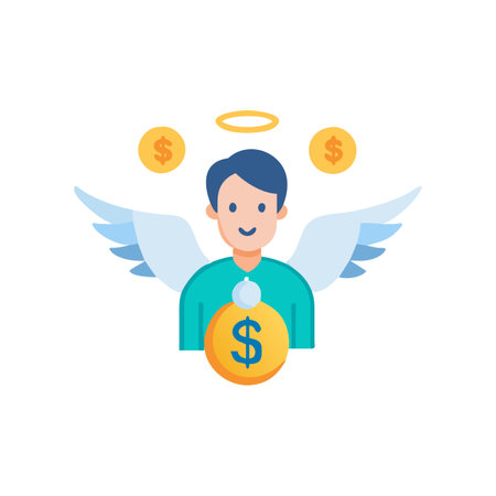 Stylish Angel Investor Vector for Financial Growthのイラスト素材