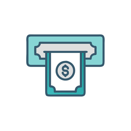 Unique ATM Transaction Graphic for Financeのイラスト素材