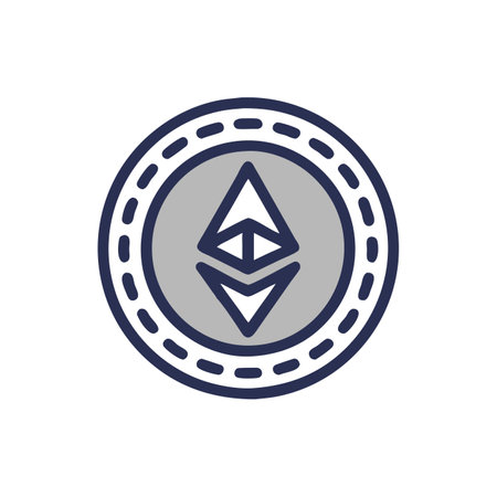 Crucial Ethereum Coin Icon for Cryptocurrency Strategyのイラスト素材