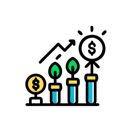 Financial Icon of Investment Growth Strategiesのイラスト素材