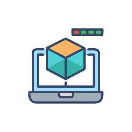 3D Modeling Tools and Techniques Iconのイラスト素材