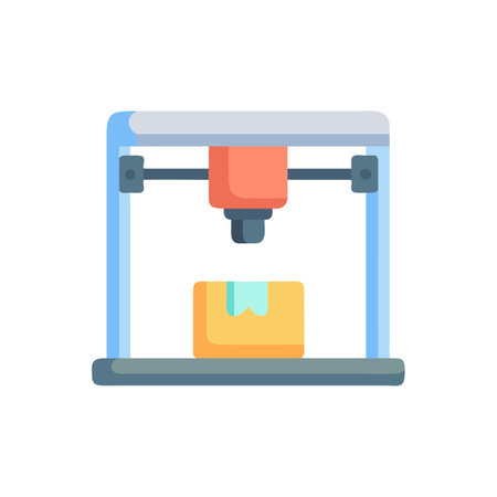 3D Printing Technology and Applications Iconのイラスト素材