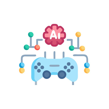 AI Gaming Tools and Platforms Iconのイラスト素材