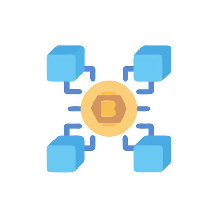 Blockchain Technology and Applications Iconのイラスト素材